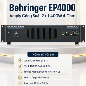 behringer ep4000 amply cong suat 2 x 1 400w 4 ohm 3