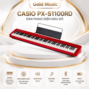 CASIO PX-S1100RD ĐÀN PIANO ĐIỆN MÀU ĐỎ