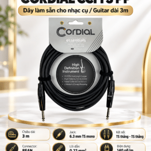 CORDIAL CCFI-3-PP Dây làm sẵn cho nhạc cụ + GUITAR dài 3m