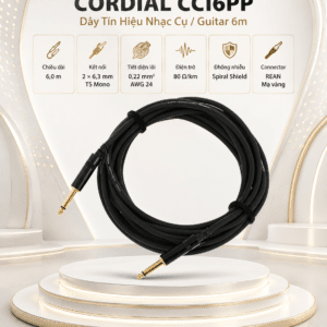 CORDIAL CCI6PP Dây làm sẵn cho nhạc cụ + GUITAR 6,0 m