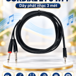 CORDIAL EY-3-WPP Dây phát nhạc 3 mét, 1 đầu 3 ly, 2 đầu 6 ly