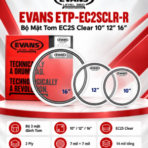EVANS ETP-EC2SCLR-R BỘ MẶT TOM 10'',12'',16''