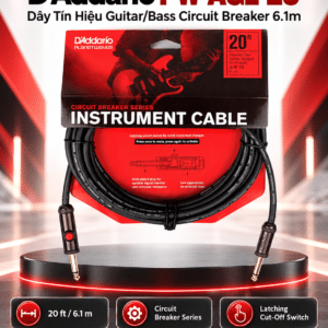 D'Addario PW-AGL-20 dây tín hiệu 6 mét