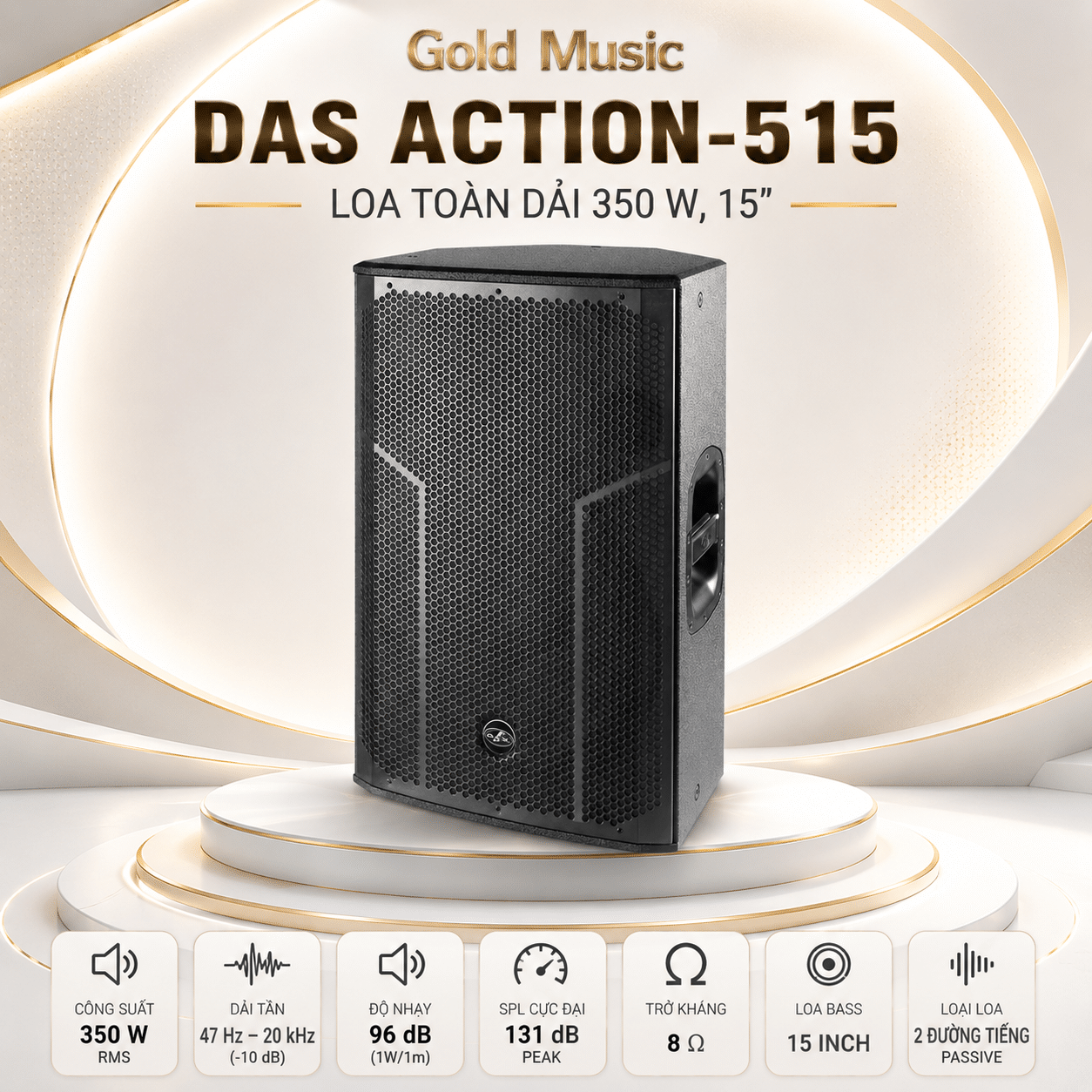 DAS ACTION-515 Loa toàn dải 350 W, 15” das action 515 loa toan dai 350