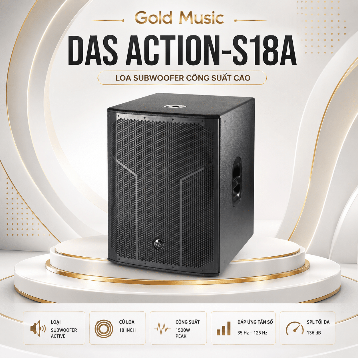 DAS ACTION-S18A Loa Subwoofer Công Suất Cao das action s18a loa subwoofer cao
