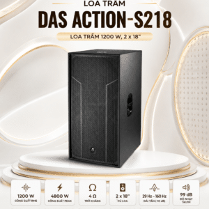 DAS ACTION-S218 Loa trầm 1200 W, 2 x 18”