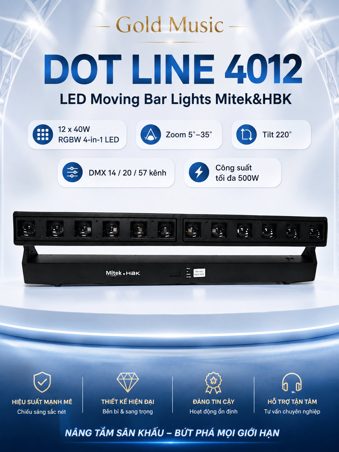 DOT LINE 4012 LED Moving Bar Lights Mitek&HBK dot line 4012 led moving bar lights