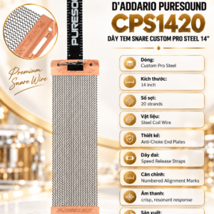 EVANS CPS1420 Dây trống snare thép cao cấp 20 sợi, 14 inch