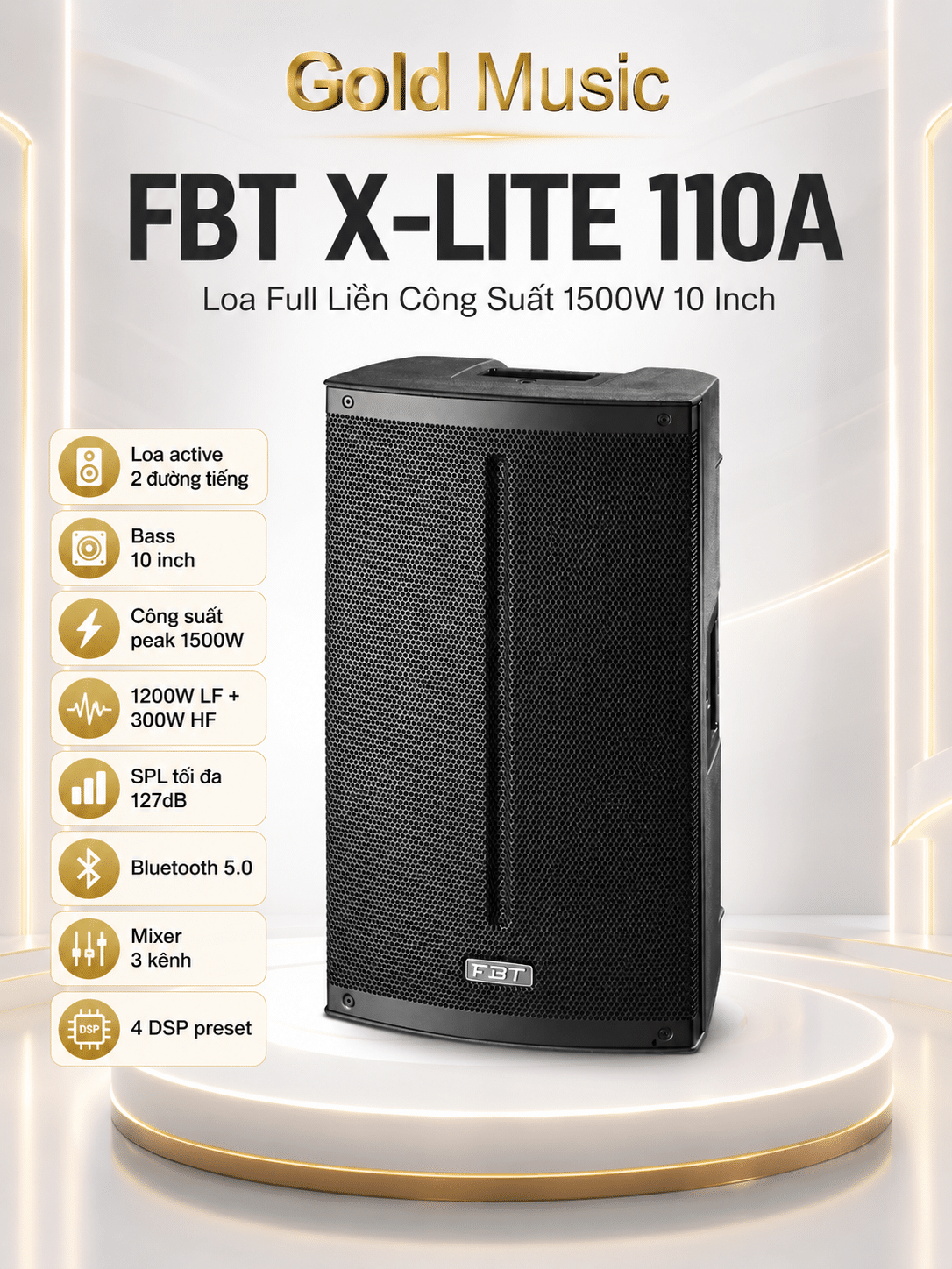 FBT X-LITE 110A Loa Full Liền Công Suất 1500W 10inch fbt x lite 110a loa full 1500w