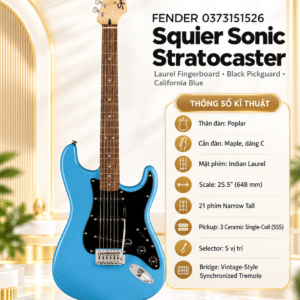 FENDER 0373151526 ĐÀN GUITAR ĐIỆN SONIC STRAT LRL BPG CAB