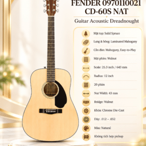 FENDER 0970110021 ĐÀN GUITAR ACS CD-60S NAT