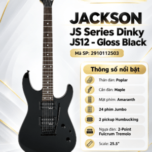 FENDER 2910112503 ĐÀN GUITAR ĐIỆN JS12 DK, AH FB, 24 FT, G.BLACK