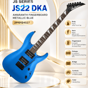 FENDER 2910124527 ĐÀN GUITAR ĐIỆN JS22 DKA, AH FB METALLIC BLUE