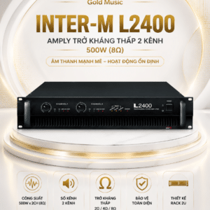 INTER-M L2400 Amply Trở Kháng Thấp 2 kênh 500W (8Ω)