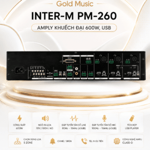 INTER-M PM-260 Amply Khuếch Đại 600W, USB