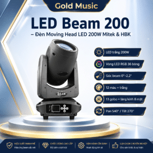 LED Beam 200 – Đèn Moving Head Mitek & HBK led beam 200 den moving head mitek
