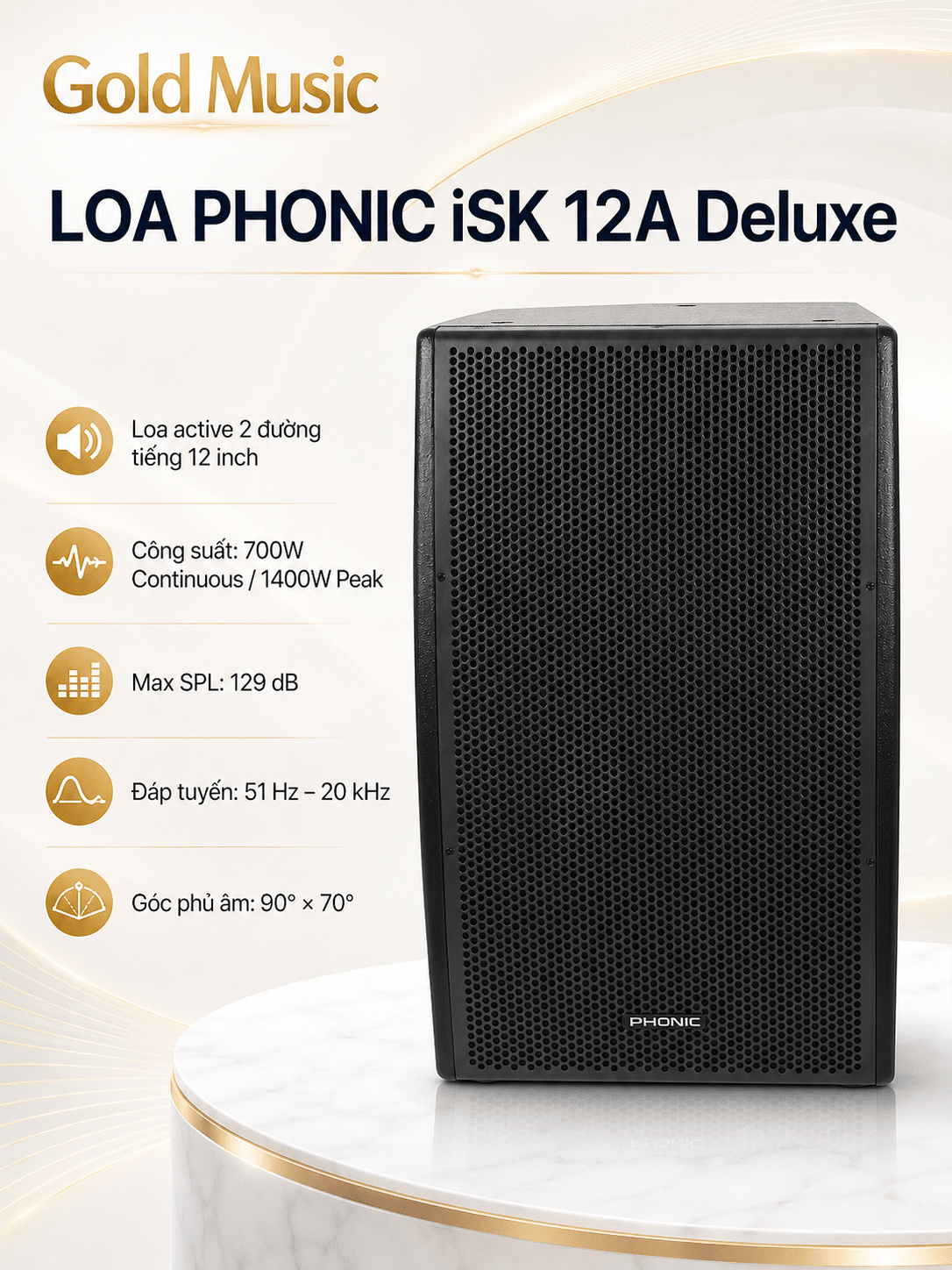 LOA PHONIC iSK 12A Deluxe loa phonic isk 12a deluxe