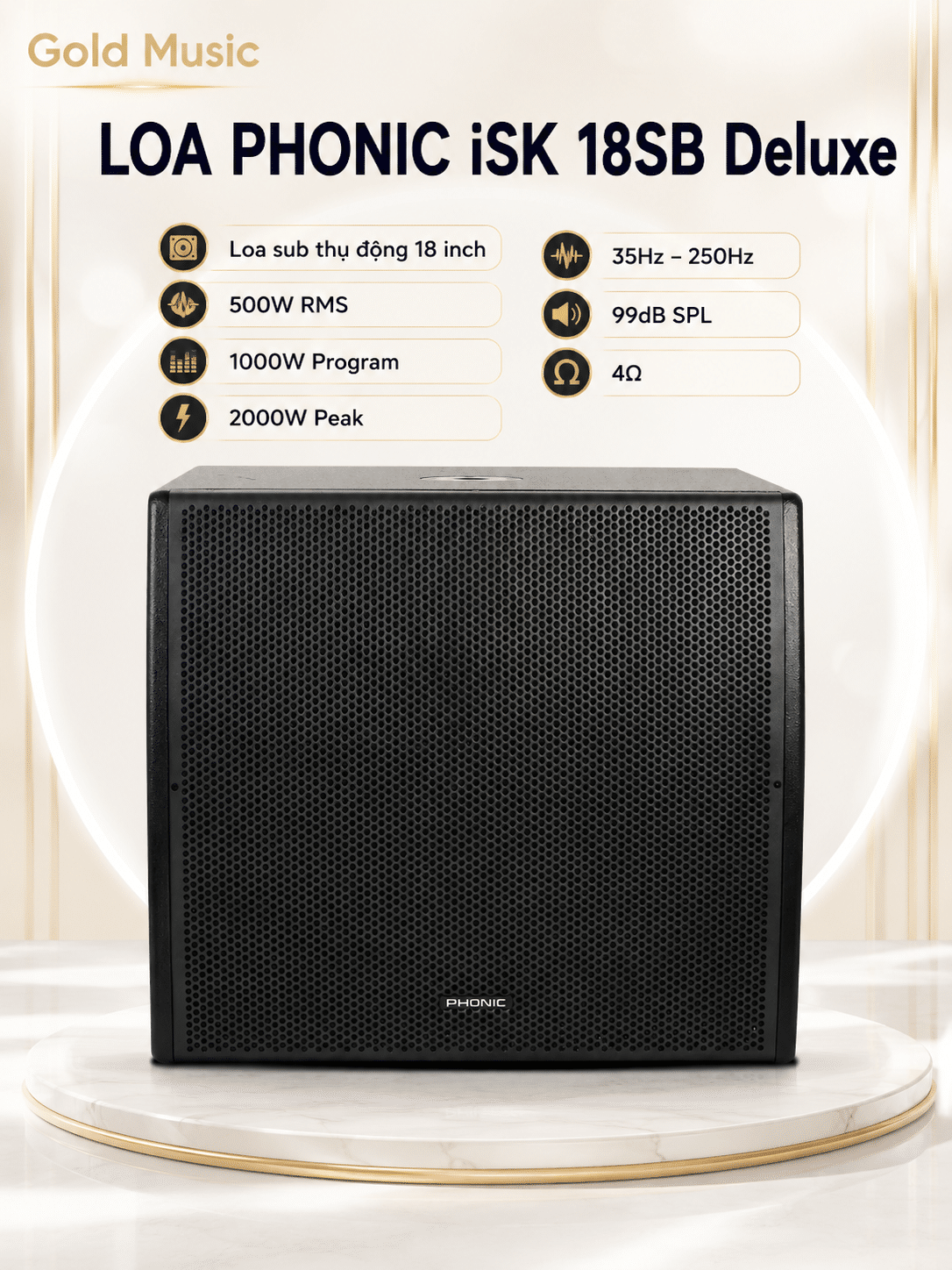 LOA PHONIC iSK 18SB Deluxe loa phonic isk 18sb deluxe