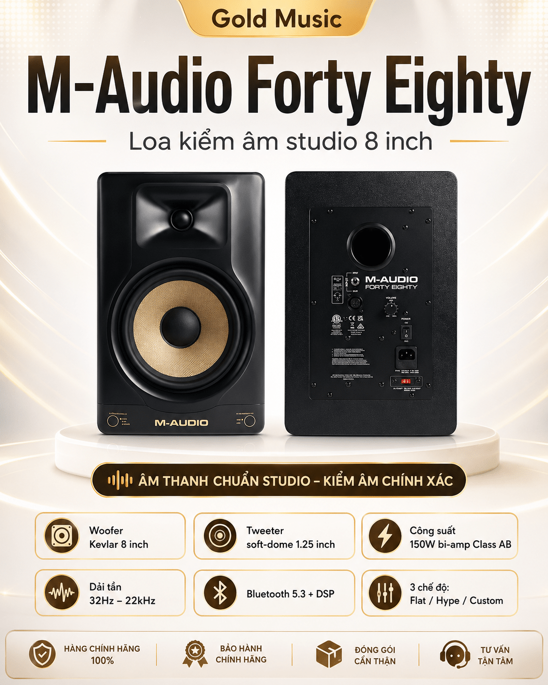 M-Audio Forty Eighty loa kiểm âm 8 inch studio chất lượng m audio forty eighty loa kiem am 8 inch