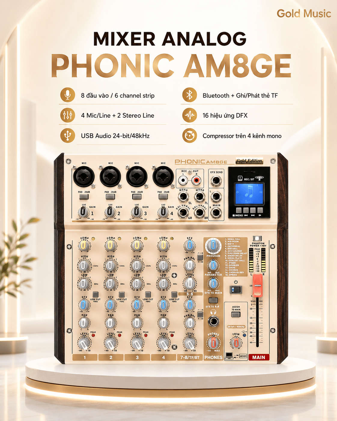 MIXER ANALOG PHONIC AM8GE mixer analog phonic am8ge