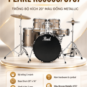 PEARL RS505C/C707 TRỐNG BỘ KÍCH 20" MÀU ĐỒNG METALLIC