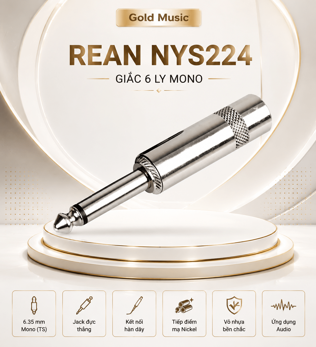 REAN NYS224 Giắc 6 ly Mono rean nys224 giac 6 ly mono