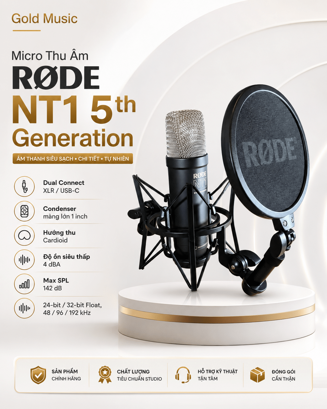 Rode NT1 GEN 5 Micro thu âm chuyên nghiệp rode nt1 gen 5 micro thu am