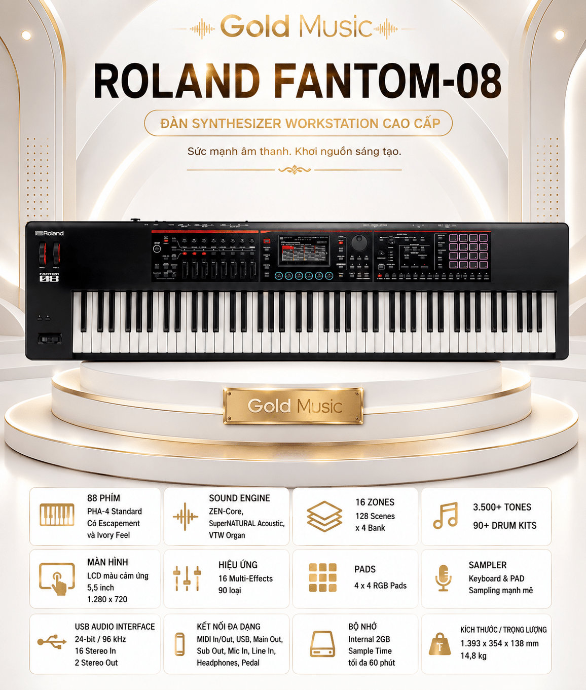 ROLAND FANTOM-08 Đàn Synthesizer roland fantom 08 dan synthesizer