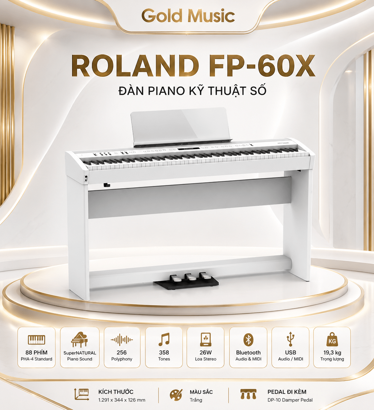 ROLAND FP-60X Đàn Piano Kỹ Thuật Số roland fp 60x dan piano ky thuat