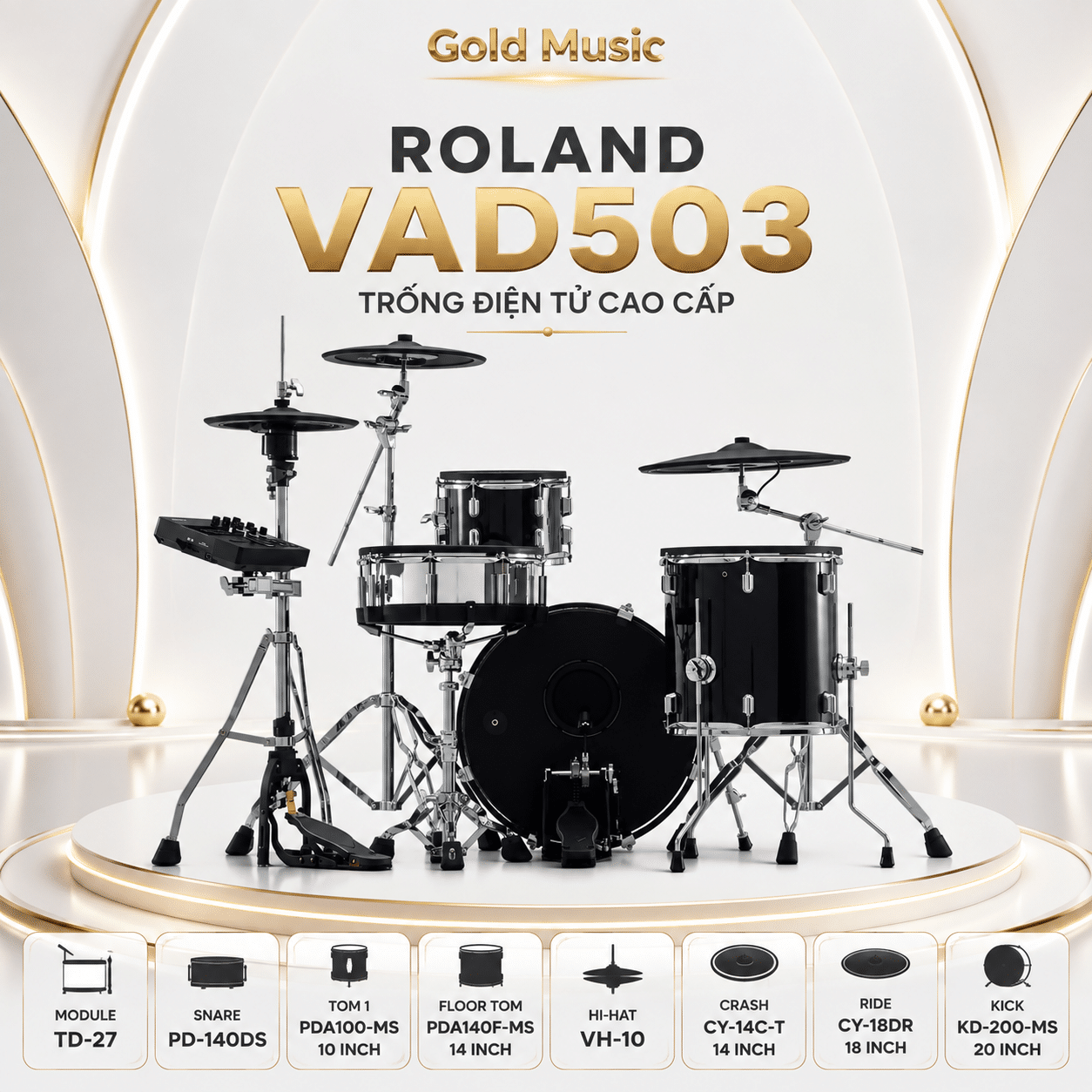 ROLAND VAD503 TRỐNG ĐIỆN TỬ roland vad503 trong dien tu