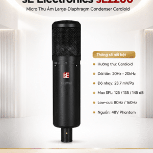 se se2200 mic thu am large diaphragm condenser cardioid