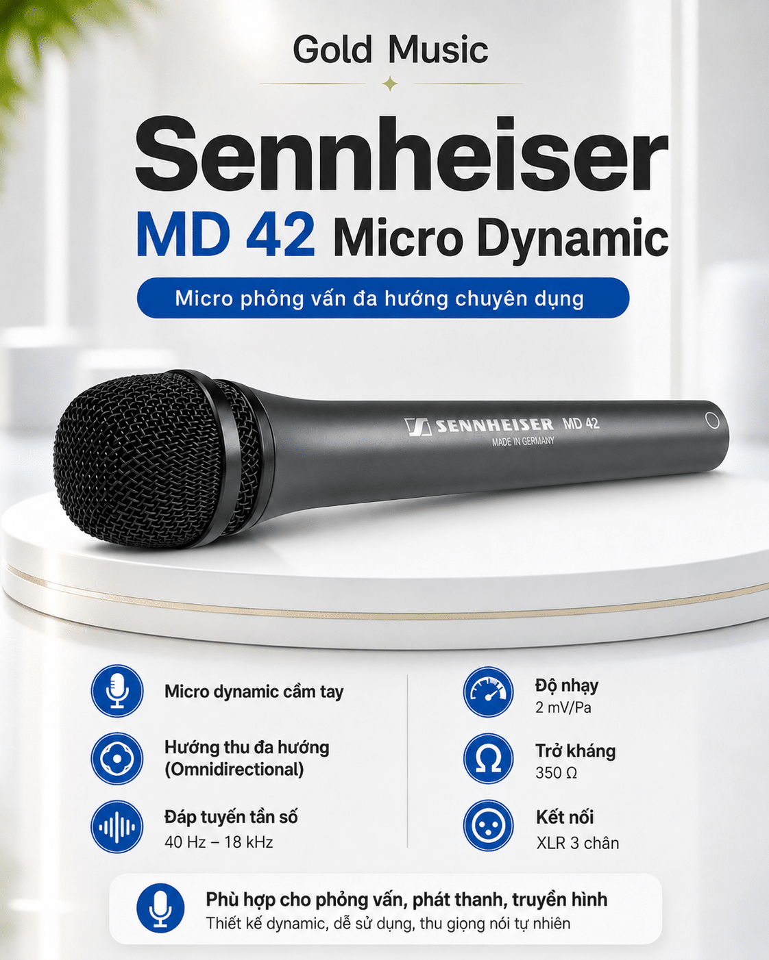 Sennheiser MD 42 Micro Dynamic sennheiser md 42 micro dynamic