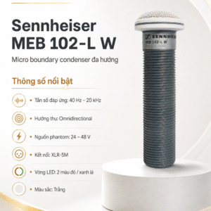 sennheiser meb 102 l w dau microphone 40h