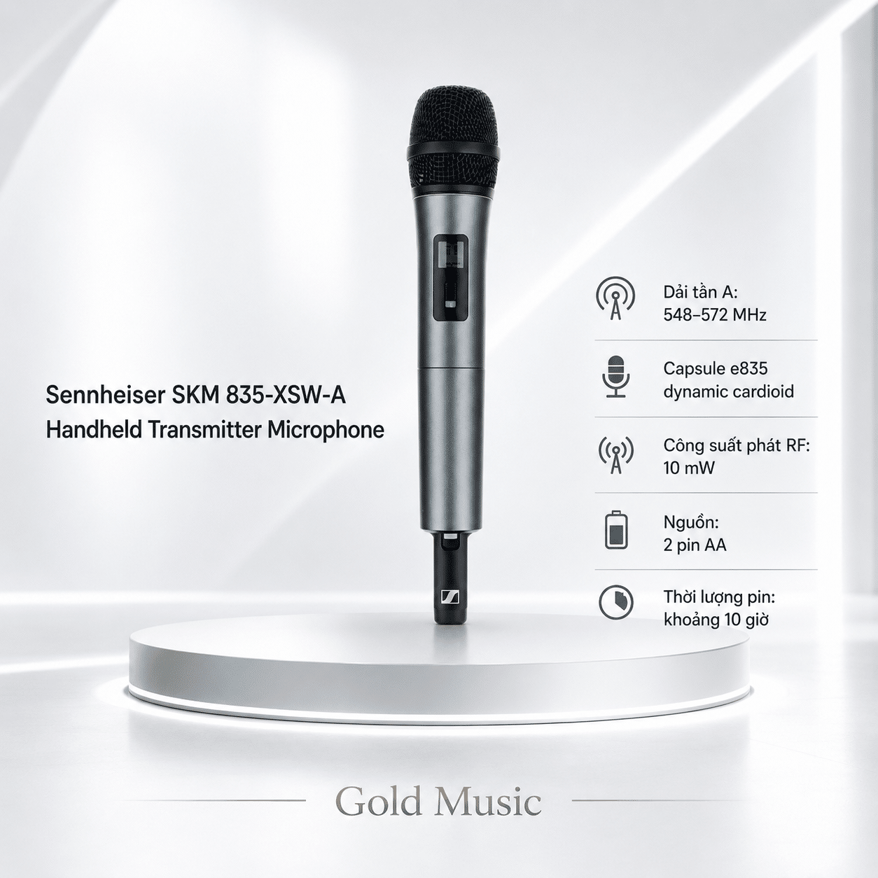 Sennheiser SKM 835-XSW-A Handheld Transmitter Microphone sennheiser skm 835 xsw a handheld transmitter microphone