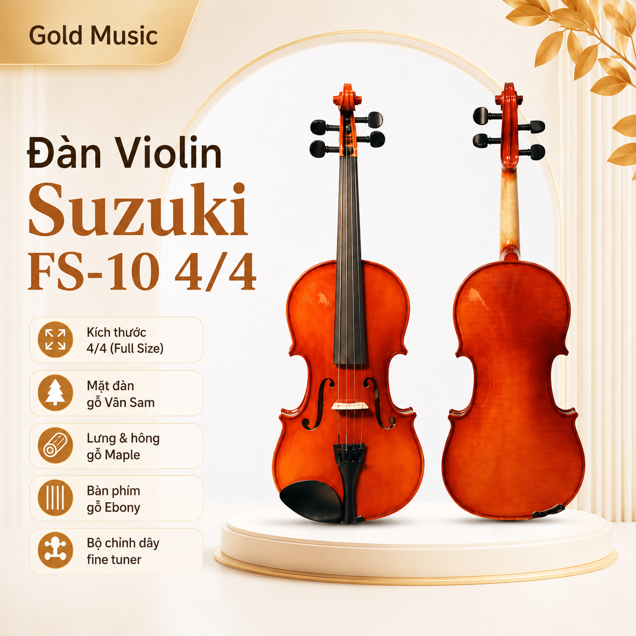 SUZUKI FS-10 4/4 ĐÀN VIOLIN suzuki fs 10 4 dan violin