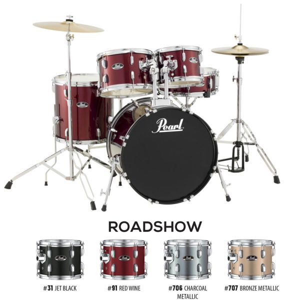 PEARL RS505C/C91 TRỐNG BỘ KÍCH 20" MÀU ĐỎ RƯỢU