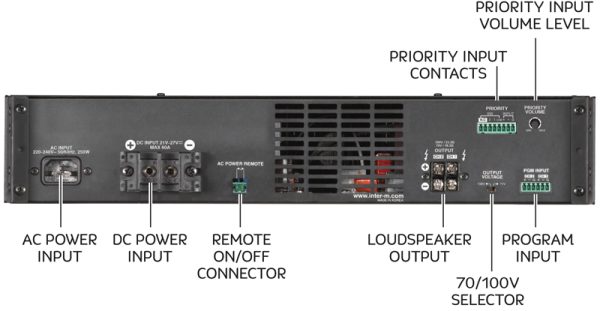 INTER-M DPA-600D Amply Khuyếch Đại trở kháng cao 600Wx2