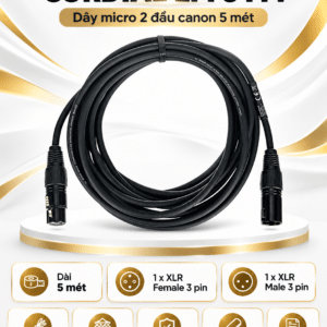 CORDIAL EM-5-FM Dây Micro làm sẵn 2 đầu canon dài 5 mét