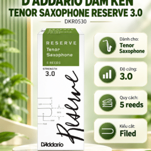 D'ADDARIO DKR0530 DĂM KÈN TENOR SAXOPHONE RESERVE 3.0 - 5 cái