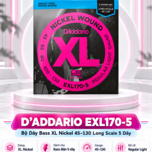 DADDARIO EXL170-5 BỘ DÂY BASS XL 45-130 LONG 5STR