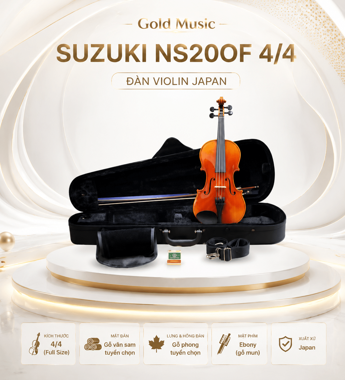 SUZUKI NS20OF 4/4 Đàn Violin Japan suzuki ns20of 4 dan violin japan