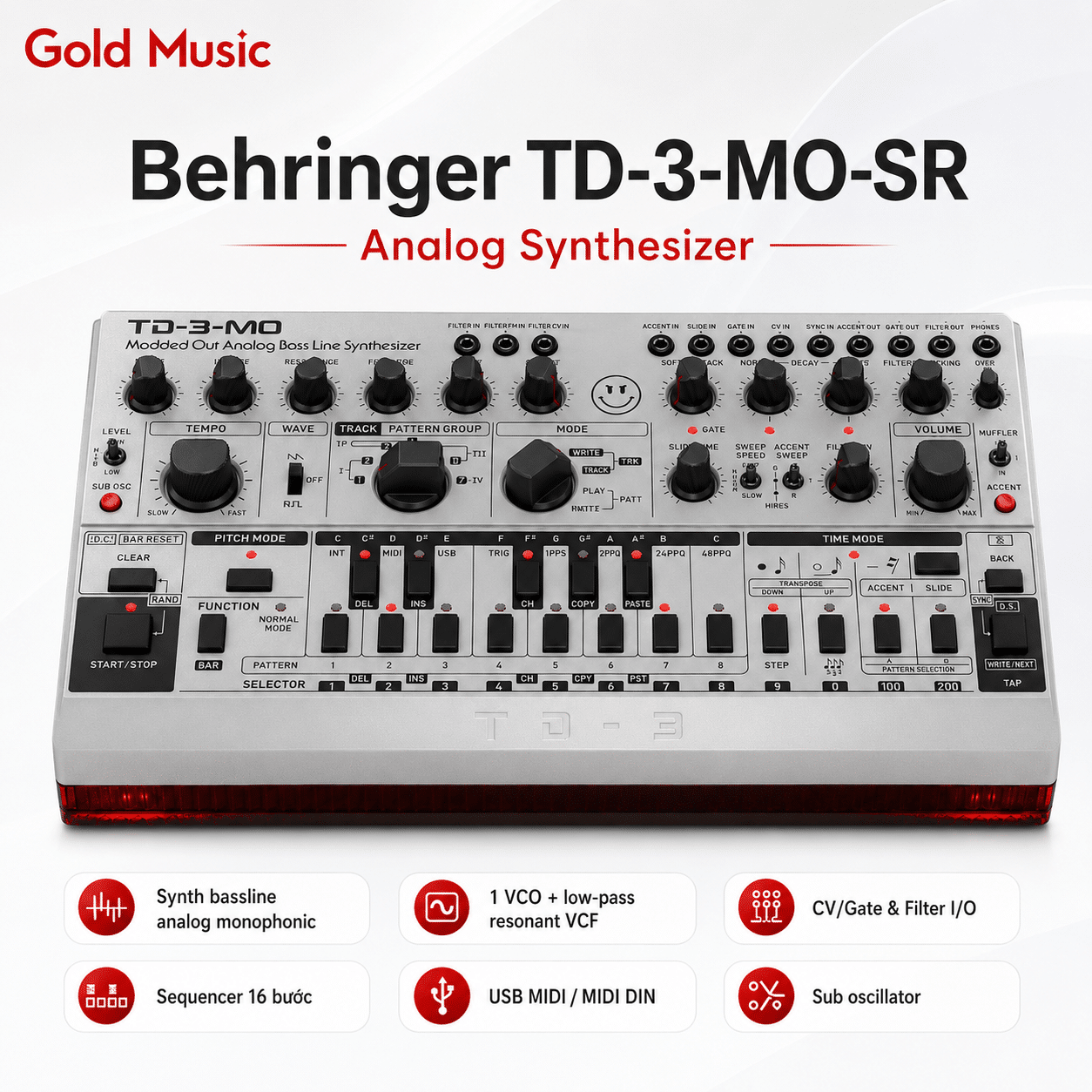 Behringer TD-3-MO-SR Analog Synthesizers behringer td 3 mo sr analog synthesizers