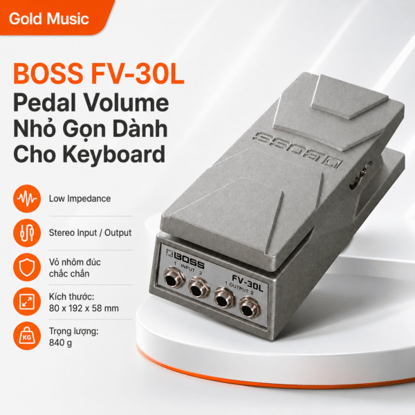 Boss FV-30L pedal volume nhỏ gọn dành cho keyboard boss fv 30l