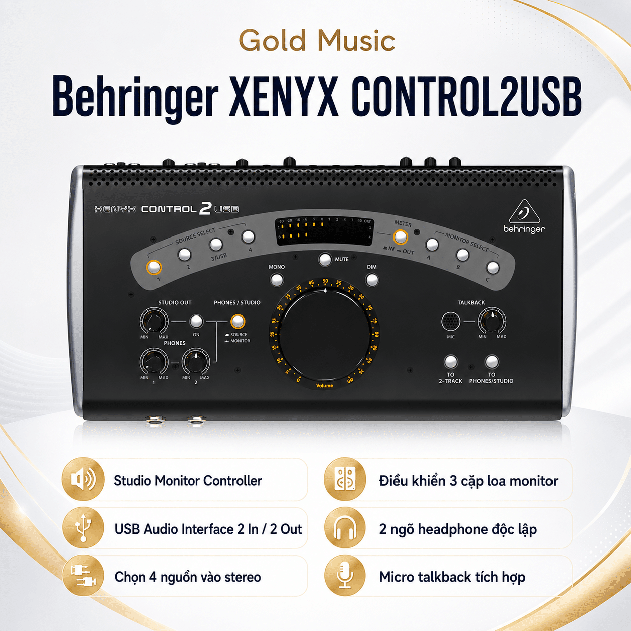 CONTROL2USB Bộ Điều Chỉnh Studio Headphone Amplifier control2usb studio headphone amplifier