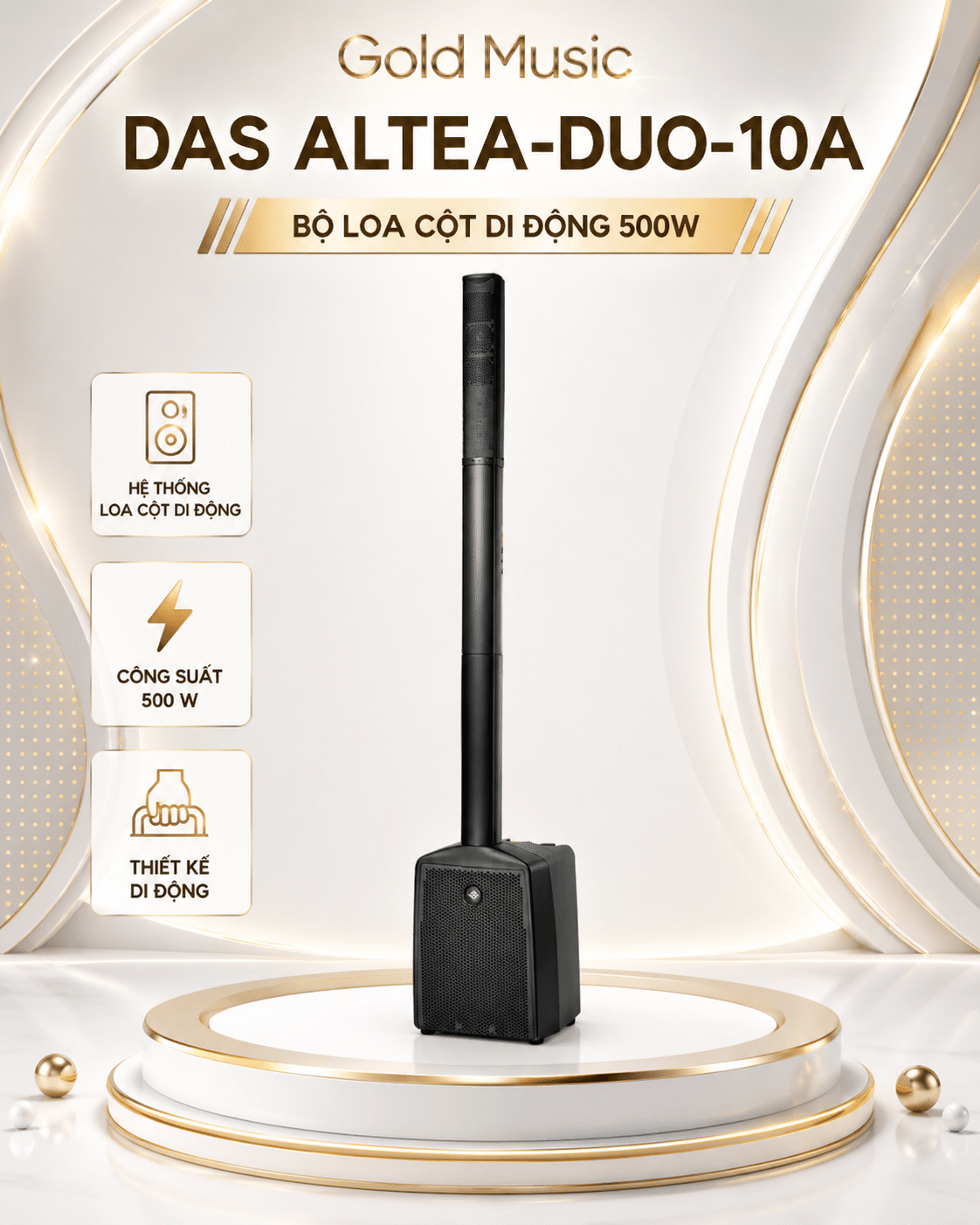 DAS ALTEA-DUO-10A Bộ Loa cột di động 500W das altea duo 10a bo loa cot