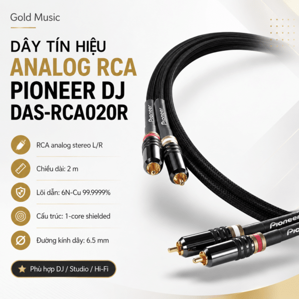 DÂY TÍN HIỆU ANALOG RCA PIONEER DJ DAS-RCA020 day tin hieu analog rca pioneer dj das rca020