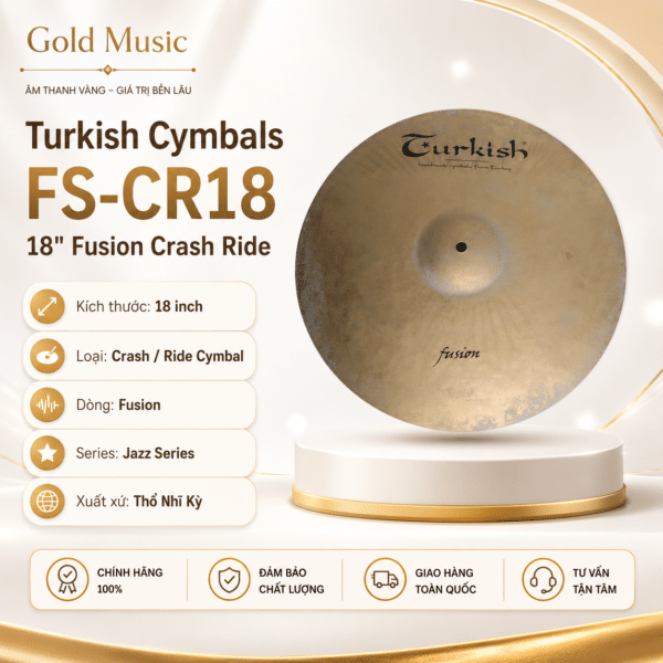 FS-CR18 18inch Lá Crash Ride Cymbal dòng Fusion Turkish Cymbals fs cr18 18inch la crash ride cymba