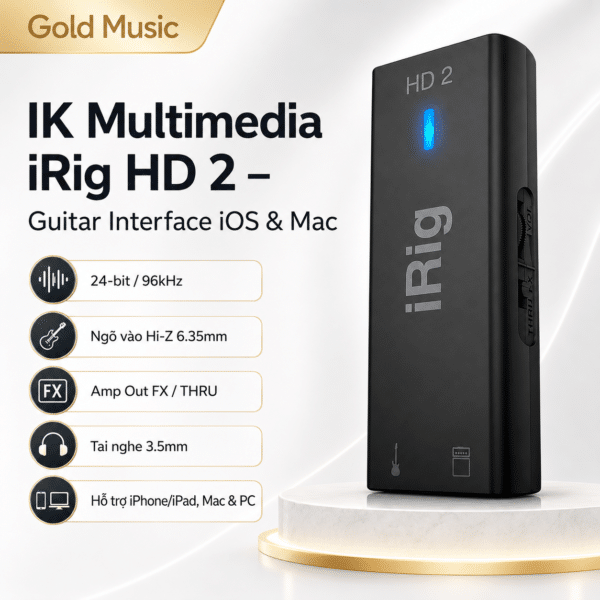 IK Multimedia iRig HD 2 – Guitar Interface iOS & Mac ik multimedia irig hd 2 guitar interface