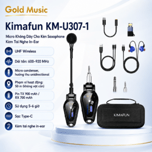kimafun km u307 1 micro khong day ken saxophone tai nghe in