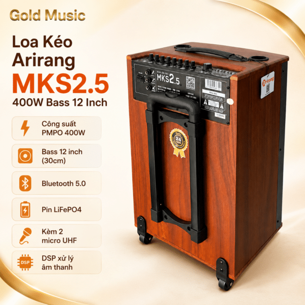 Loa Kéo Arirang MKS2.5 400W Bass 12 Inch loa keo arirang mks2 5
